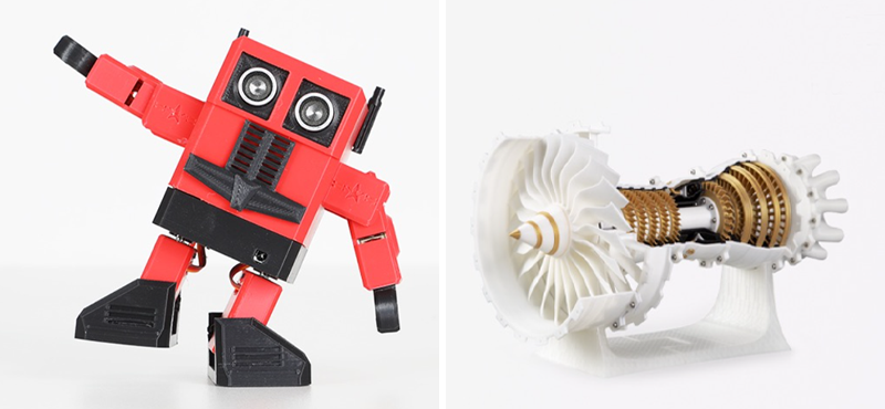 Peças impressas em 3D com a impressora CR-3040 Pro